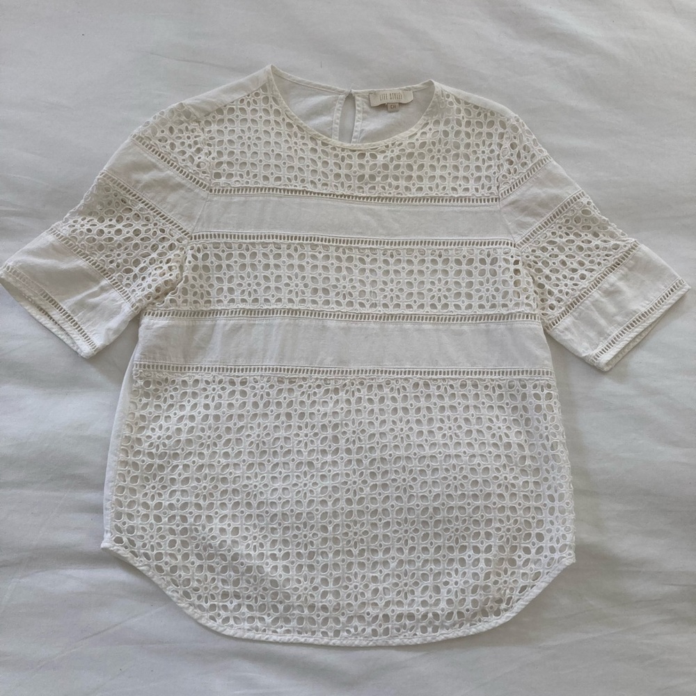 Eyelet White Top XS